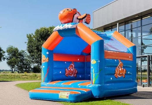 Buy unique standard party bouncy castles with a 3D clownfish object on the top for children. Buy bouncy castles online at JB Inflatables UK