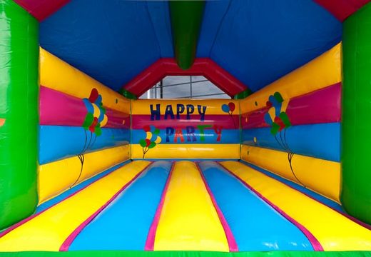 Buy standard party bouncers in striking colors with a large 3D object on top for children. Order bouncers online at JB Inflatables UK