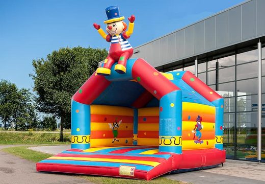 Buy super bouncer with roof in clown theme for kids. Order bouncers online at JB Inflatables UK