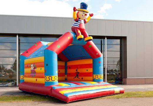 Buy clown theme bounce house with cheerful animations for kids. Order online bounce houses at JB Inflatables UK