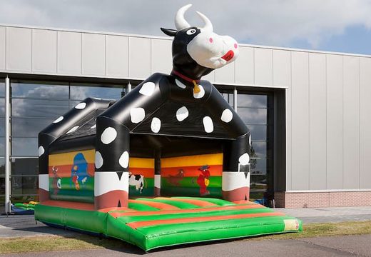 Buy cow super bouncer with cheerful animations for kids. Order bouncers online at JB Inflatables UK  
