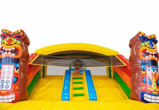 Buy multifunctional inflatable bouncy castle with pool in theme Hawaii tropical for children. Order bouncy castles at JB Inflatables UK