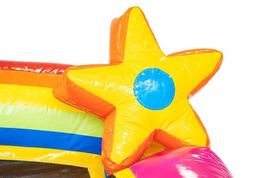 Multiplay splashy slide unicorn bounce house for kids at JB Inflatables UK. Buy bounce houses online at JB Inflatables UK