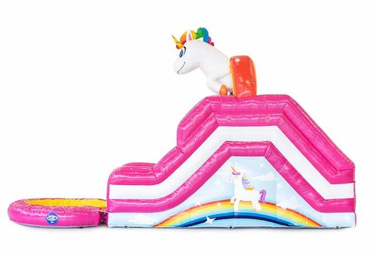 Order water slide bouncy castle in unicorn theme with or without bath at JB Inflatables UK. Buy bouncy castles online at JB Inflatables UK