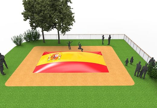 Buy Spanish flag themed inflatable airmountain for kids. Order inflatable airmountains now online at JB Inflatables UK