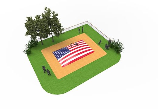Buy inflatable airmountain in USA flag theme for kids. Get your inflatable airmountains online now at JB Inflatables UK