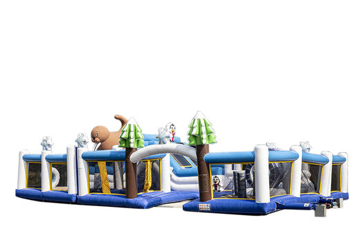 Buy large inflatable bouncy castle in Frozen theme for children. Order bouncy castles online at JB Inflatables UK
