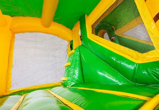 Opblaasbaar Jumpy Happy Splash springkussen met zwembad bestellen in thema oerwoud jungle voor kids bij JB Inflatables
