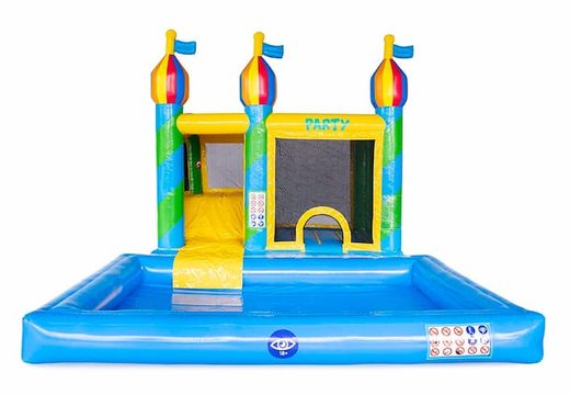 Opblaasbaar Multi Splash Bounce springkasteel met waterbadje kopen in thema feest party voor kids bij JB Inflatables