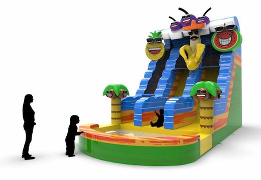 Get an inflatable waterslide D18 in theme caribbean for both young and old. Order inflatable waterslides online at JB Inflatables UK
