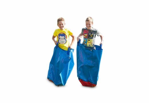 Buy blue sack race bags for both old and young. Order inflatable items online at JB Inflatables UK