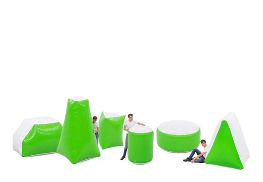 Order an inflatable green battle obstacle set of 6 pieces for both young and old. Buy inflatable battle obstacle sets online now at JB Inflatables UK
