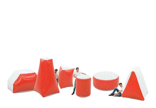 Order unique inflatable red battle obstacle set of 6 pieces for both young and old. Buy inflatable battle obstacle sets online now at JB Inflatables UK