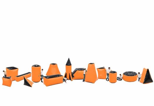 Buy inflatable orange battle obstacle set of 14 pieces for both young and old. Order inflatable battle obstacle sets now online at JB Inflatables UK