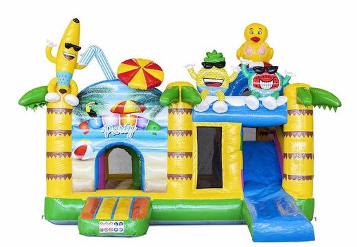 Buy inflatable bouncer with slide in summer party theme for children