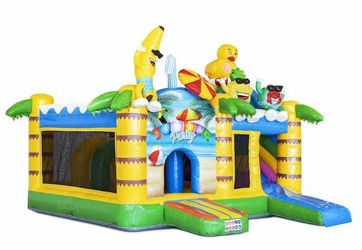 Order inflatable bouncy castle with slide in summer party theme for children