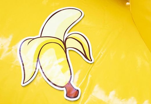 Opblaasbaar luchtkussen met glijbaan in bananen apen thema te koop 