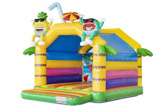 Inflatable Bouncer Summer Party Theme With Festive Objects For Sale For Kids