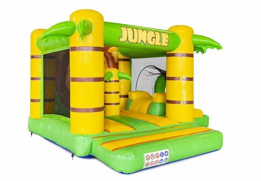 Order compact inflatable bouncer with slide in jungle theme for children