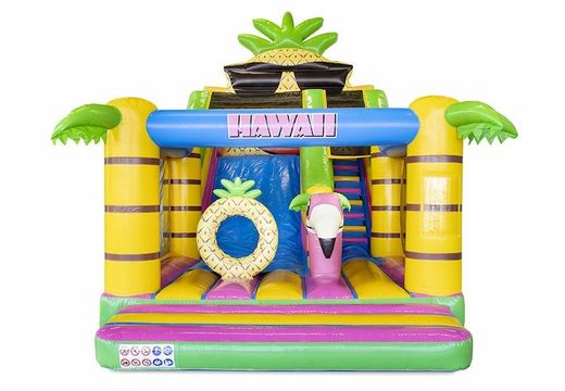 Buy inflatable slide with bouncy castle section in hawaii theme for children
