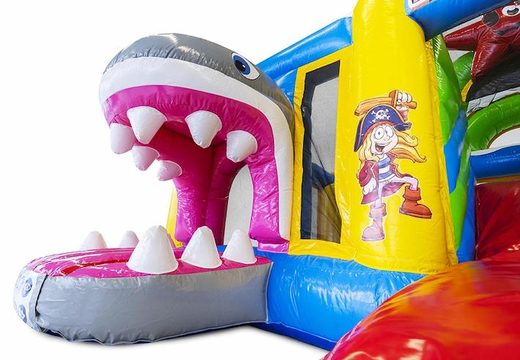 air cushion inflatable with slide in pirate theme for kids for sale