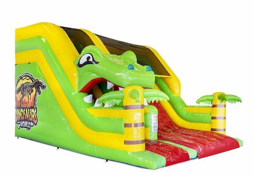 Order inflatable slide in dino theme red and green for children