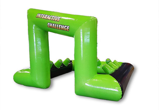 Inflatable boarding for interactive games in green with black for sale