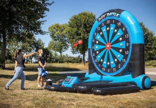 Buy inflatable dartboard with interactive sport to throw or shoot in blue black