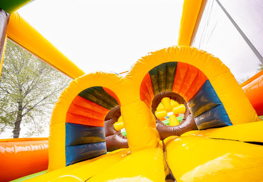 Jungle themed mega obstacle course for sale at JB Inflatables