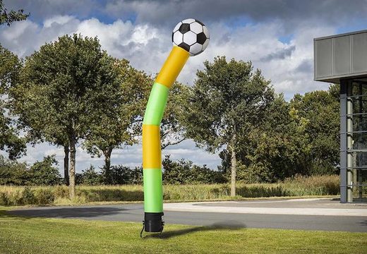 Order the 6m airdancer with 3d ball in yellow green online at JB Inflatables UK. All standard inflatable skydancers are delivered super fast