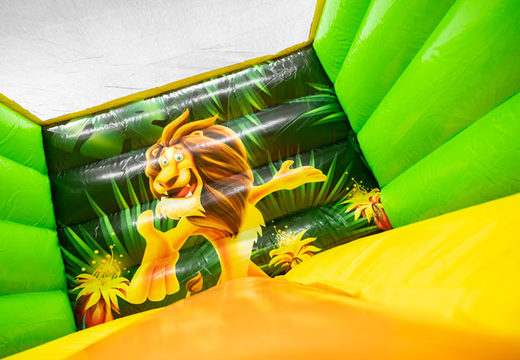 Buy Inflatable Lion bouncy castle with prints for children. Order bouncy castles online at JB Inflatables UK