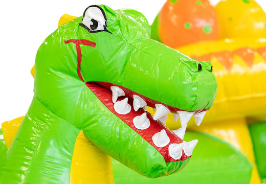 Order large inflatable bouncy castle in Dino theme for children. Buy inflatables online at JB Inflatables UK