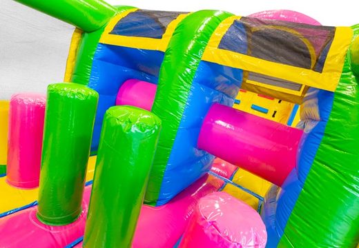 Buy Happy colors 13m inflatable obstacle course for children. Order inflatable obstacle courses now online at JB Inflatables UK
