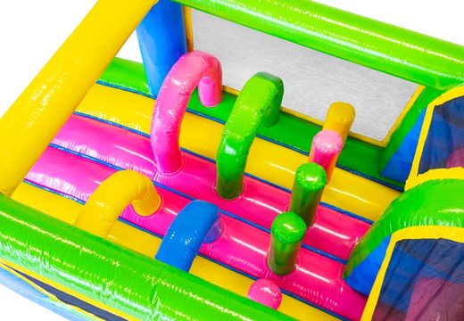 Order Happy colors 13m inflatable obstacle course for children. Buy inflatable obstacle courses now online at JB Inflatables UK