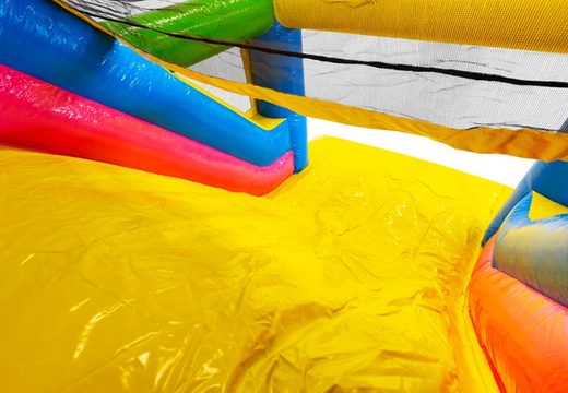 Order 13 meter long Happy colors inflatable obstacle course for children. Buy inflatable obstacle courses now online at JB Inflatables UK