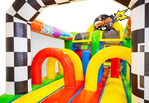 Buy obstacle course in theme Comic for kids. Order inflatable obstacle courses now online at JB Inflatables UK