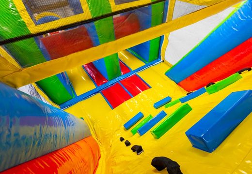 Obstacle course 13m long in theme Comic for children. Order inflatable obstacle courses now online at JB Inflatables UK