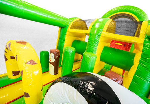 13 meter long Jungle inflatable obstacle course for children. Order inflatable obstacle courses now online at JB Inflatables UK