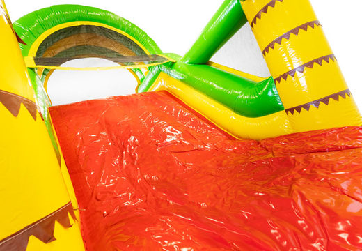 Obstacle course 13m long in theme Jungle for children. Order inflatable obstacle courses now online at JB Inflatables UK