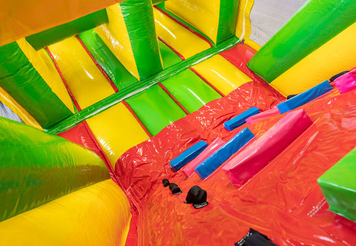 Obstacle course 13m long in theme Dino for children. Buy inflatable obstacle courses now online at JB Inflatables UK
