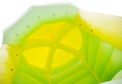 Buy standard carousel bouncers in pastel colors yellow green for children. Order bouncers online at JB Inflatables UK