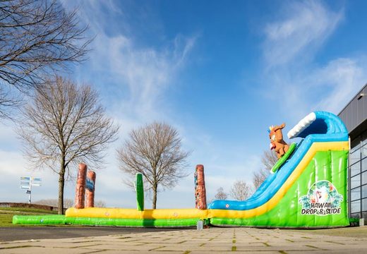 Order Drop and Slide in theme Hawaii for kids. Buy waterslides now online at JB Inflatables UK