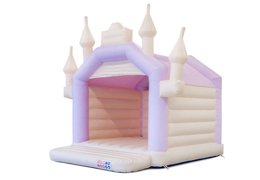 Buy A Frame bouncy castle in pastel colors purple mint for children. Order inflatables online at JB Inflatables UK