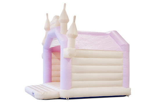 A Frame bouncy castle for sale in pastel colors purple mint for children. Buy indoor inflatables online at JB Inflatables UK