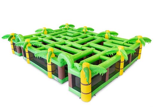 Inflatable maze with palm trees