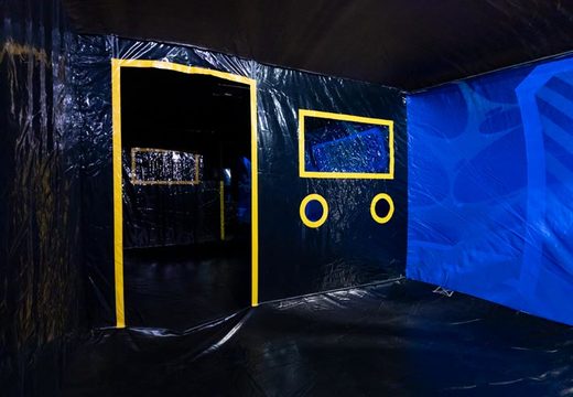 Inside laser tag arena of JB Inflatables