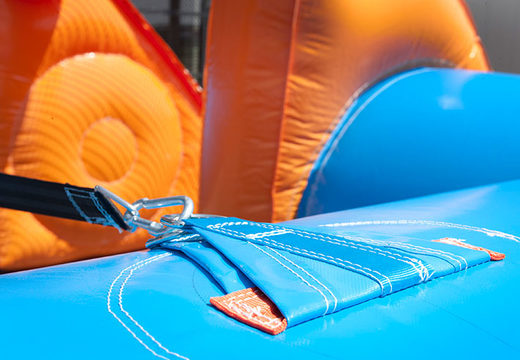 Order blue orange inflatable table football with unique boarding sliding system for kids. Buy inflatable table football now online at JB Inflatables Netherlands