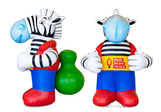 Order inflatable promotional zebra with front and side online