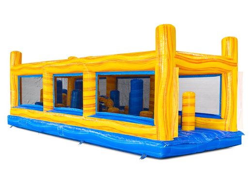 Inflatable obstacle course extendable module Pillar Dodger Marble
