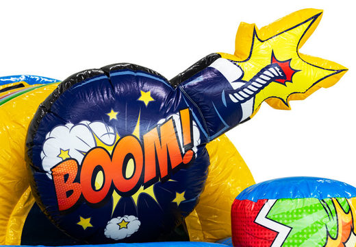 3D figure bomb on multiplay bouncy castle comic theme